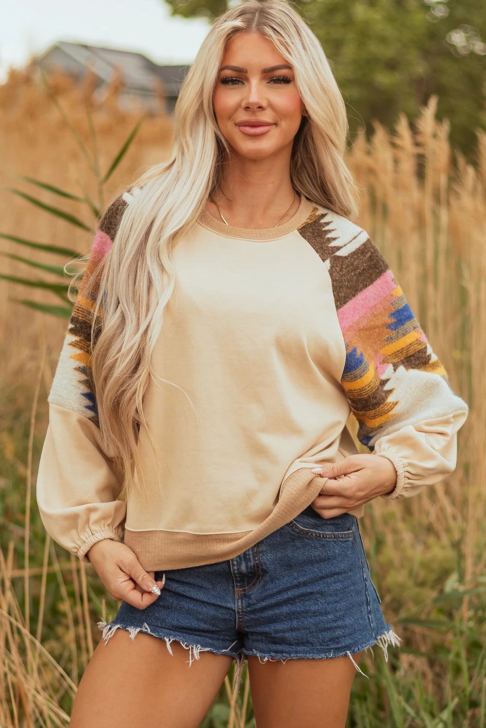 The Mesa Patchwork Raglan