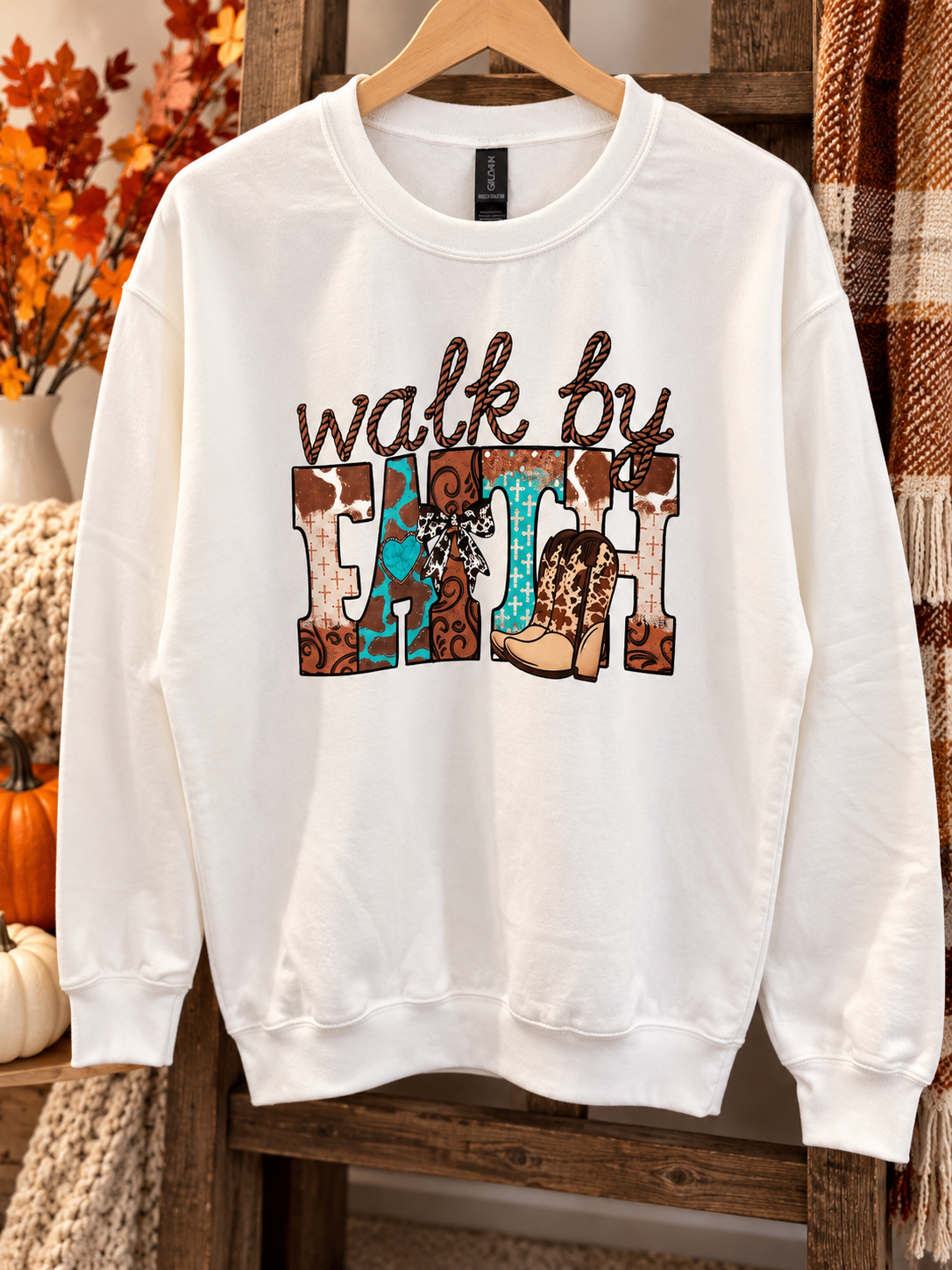 Walk By Faith Western Sweatshirt
