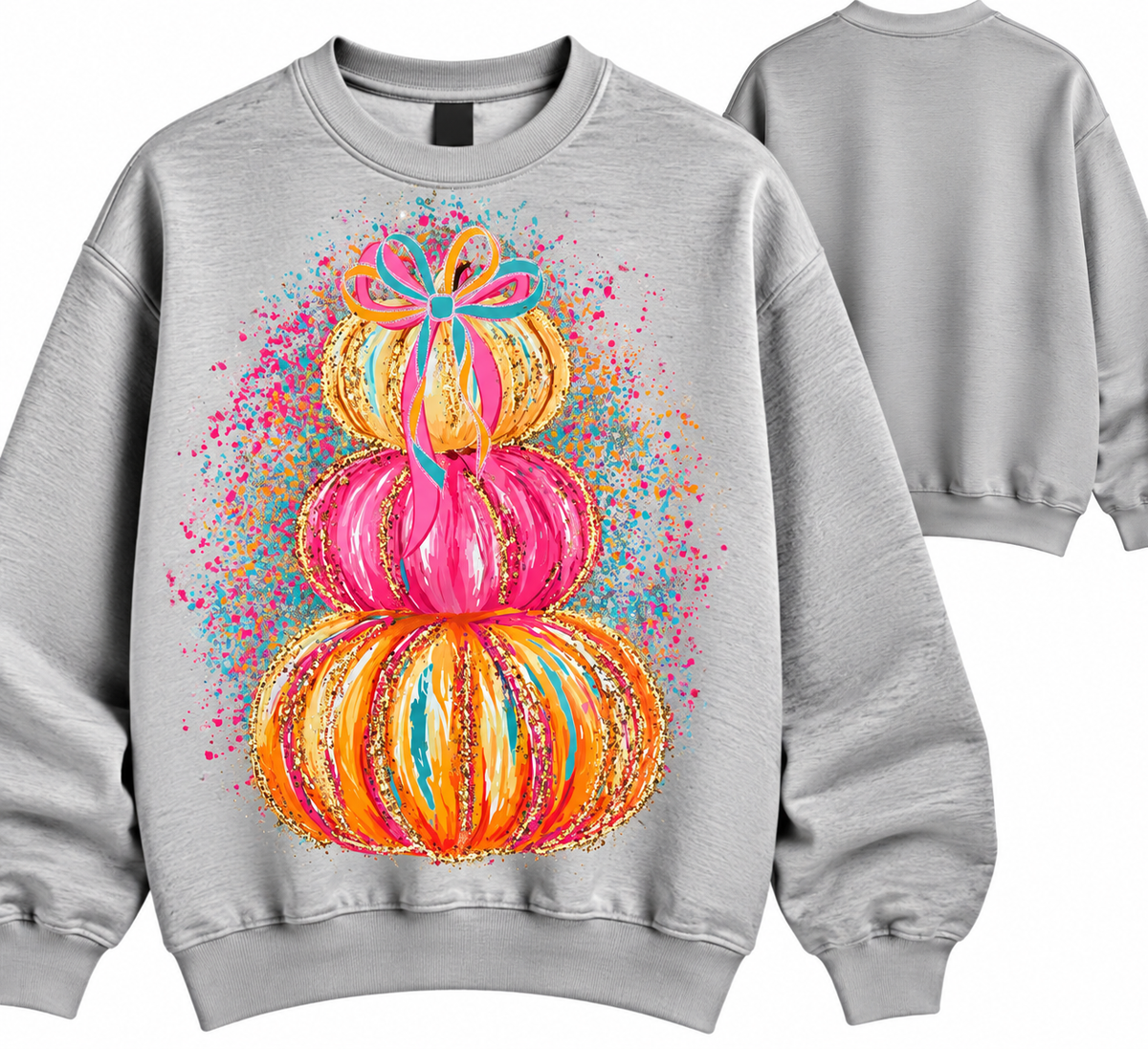 Pretty in Pink Pumpkin Stack Crewneck
